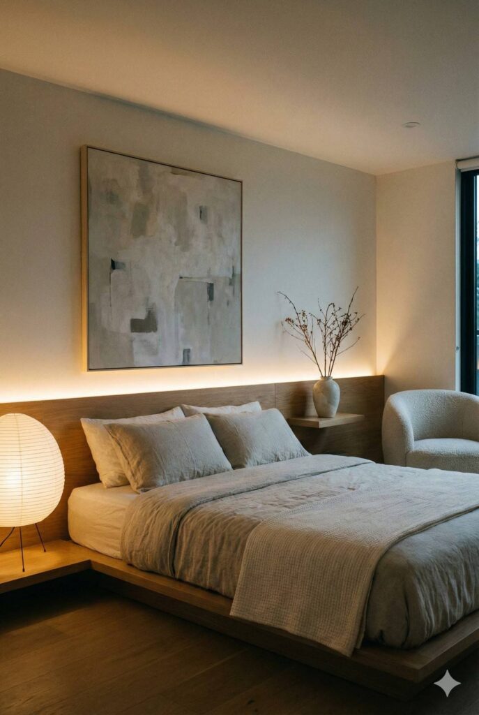 Minimal Bedroom With Soft Lighting