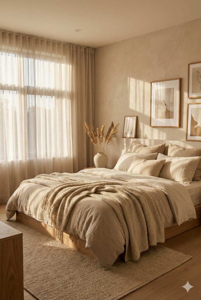 Soft & Neutral Cozy Bedroom